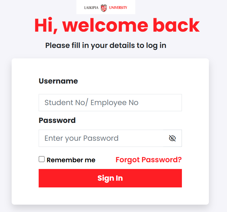 The Laikipia University Student Portal is a critical tool for students, faculty, and staff, providing streamlined access to academic resources, updates, and essential administrative services. In today’s digital-first environment, having a reliable online hub like the Laikipia University Student Portal ensures that all users can manage their academic information efficiently, check schedules, submit assignments, and much more. This guide walks through everything you need to know about the Laikipia University Student Portal, from its features to its access instructions, troubleshooting tips, and support options, making it an indispensable resource for Laikipia University’s academic community. Institution Details Founded with the mission to deliver quality higher education and research, Laikipia University has become a well-respected institution within Kenya. Known for its commitment to academic excellence, the university offers a range of programs in arts, sciences, technology, and business. Over the years, it has developed a reputation for fostering intellectual growth and innovation, contributing to both local and international communities. With the introduction of the Laikipia University Student Portal, the university continues to modernize its services, making resources and information easily accessible to its students, staff, and faculty members. Service Details Service Name and Purpose The Laikipia University Student Portal is designed to facilitate access to academic and administrative information, offering a centralized platform where users can perform tasks like viewing academic schedules, accessing grades, managing personal information, and communicating with the institution. This portal serves as a one-stop solution to streamline administrative processes and make student services more accessible, helping students and faculty to stay organized and informed. Portal Accessibility To ensure accessibility, the Laikipia University Student Portal can be accessed across multiple devices, including desktop computers, laptops, tablets, and smartphones, offering flexibility for users to log in from virtually anywhere. The portal is available online at https://portal.laikipia.ac.ke/ and provides a mobile-friendly design for students and staff who may need to access their accounts on the go. Necessary Information for Success Before accessing the portal, users should have specific credentials prepared. Laikipia University students should have their Student Number, while employees require their Employee Number. Additionally, users must create a secure password. Having these credentials ready will streamline the login process, ensuring quick and easy access to the portal. Official Website and Requirements For all official information, including eligibility and access requirements, users should visit https://portal.laikipia.ac.ke/. Users are required to have an active account, which involves registration using their assigned Student or Employee Number and setting a secure password. For users who may not yet have an account, the option to sign up is provided directly on the login page. Key Highlights or Features Feature Description Academic Records Allows students to view grades, schedules, and academic progress. Enrollment Services Supports enrollment and registration processes, including course selection and registration. Personal Profile Management Enables users to update and manage personal information such as contact details. Administrative Notifications Provides access to important announcements and university updates. Password Management Offers an option to reset or recover forgotten passwords, ensuring secure access at all times. Steps Accessing the Portal Visit the official Laikipia University Student Portal at https://portal.laikipia.ac.ke/. On the welcome page, you’ll see the text, "Seed of Wisdom" and a greeting, "Hi, welcome back," guiding you to log in. Enter your Username, which should be your Student Number or Employee Number. Input your Password in the designated field labeled "Enter your Password." Optionally, you can select "Remember me" if you are on a private device to keep yourself logged in. Click on "Login" to access your account. If you don’t have an account, select "Sign Up" to create one. Password Reset Instructions If you forget your password, follow these steps: Navigate to the portal’s login page at https://portal.laikipia.ac.ke/. Click on Forgot Password? to open the password recovery page. Enter your email address associated with the portal account. Input your Username or Email Address as prompted. After submitting the required information, follow the instructions sent to your email to reset your password. A helpful tip: always check your spam folder if you don’t see the email immediately. Navigating the Portal Once logged in, here are some key tips for navigating the portal effectively: Home Page: Find quick links to commonly used features like academic records and enrollment. Profile Settings: Accessible from the main menu, where users can update their personal details. Notifications and Announcements: Located prominently on the dashboard, this section provides important updates from the administration. Course Materials and Grades: Easily accessed via the academic section, allowing students to stay on top of their coursework. Key Features and Benefits Features Easy Access to Academic Information: Students can monitor grades, schedules, and progress in real-time, allowing them to stay informed about their academic journey. Enrollment and Course Management: Users can manage enrollment details, choose courses, and view available class schedules. User-Friendly Design: A responsive, easy-to-navigate interface ensures smooth usage, regardless of the device. Secure Password Management: The portal provides secure access and password recovery options for added user security. Benefits Enhanced Productivity: With instant access to academic resources, students save time and reduce administrative stress. Simplified Communication: The portal supports seamless communication between students, faculty, and administrative staff. Accessible Anywhere: With mobile accessibility, users can manage their information and stay updated from any location. Troubleshooting and Support Troubleshooting Login Errors: Ensure you’re using the correct Student or Employee Number and password. Clear your browser cache or try using a different browser if issues persist. Password Recovery Issues: If the reset email doesn’t appear in your inbox, check your spam folder. If still unresolved, try re-submitting your details. Navigation Challenges: Refer to the dashboard and familiarize yourself with the sections to locate specific services. Support Information If further assistance is needed, users can reach out to Laikipia University’s support team through their official contact channels listed on the portal. Look for options such as live chat or email support available directly on the portal interface. Additional Tips Bookmark the Portal: Save https://portal.laikipia.ac.ke/ for easy access. Use Strong Passwords: Choose a secure password with a mix of letters, numbers, and symbols to protect your account. Stay Updated with Announcements: Regularly check the portal for new notifications and announcements from the university. Conclusion The Laikipia University Student Portal provides an invaluable resource for students and staff, facilitating easy access to vital academic and administrative tools. From accessing grades to managing enrollment, the portal is designed to simplify the academic experience for the Laikipia University community. With its responsive, user-friendly interface, the portal supports students’ needs, making it a must-use platform for all enrolled users.