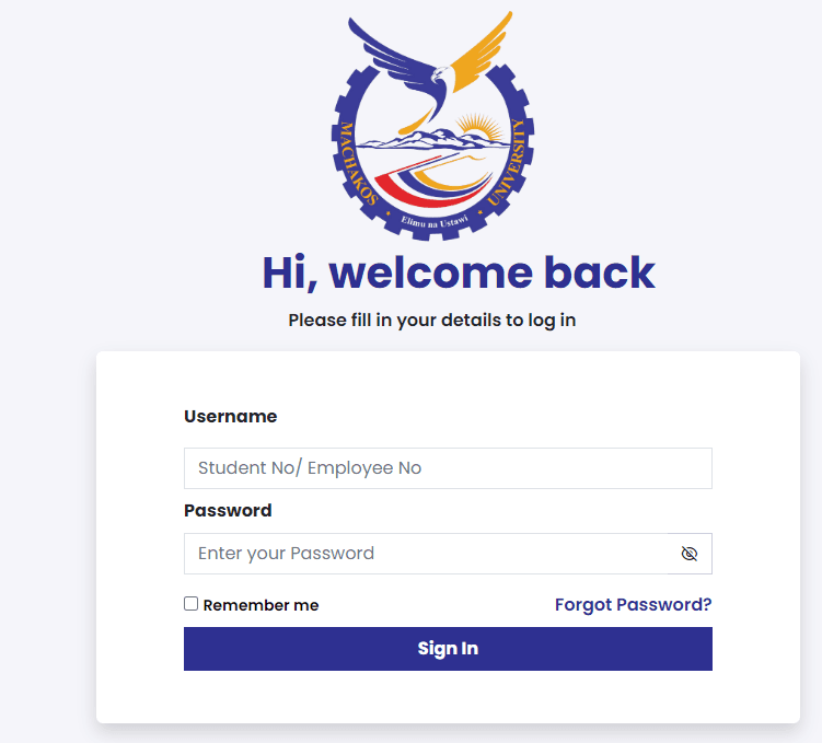 Machakos University Student Portal