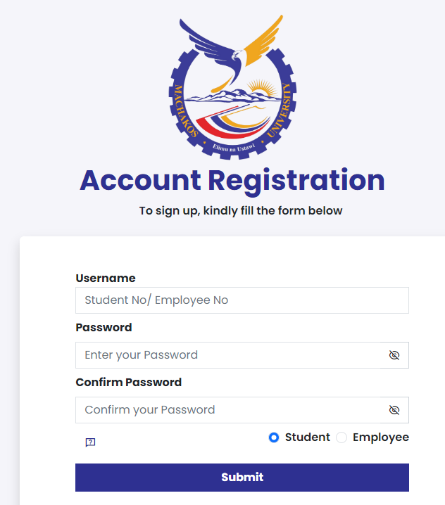 Registering on the Machakos University Student Porta